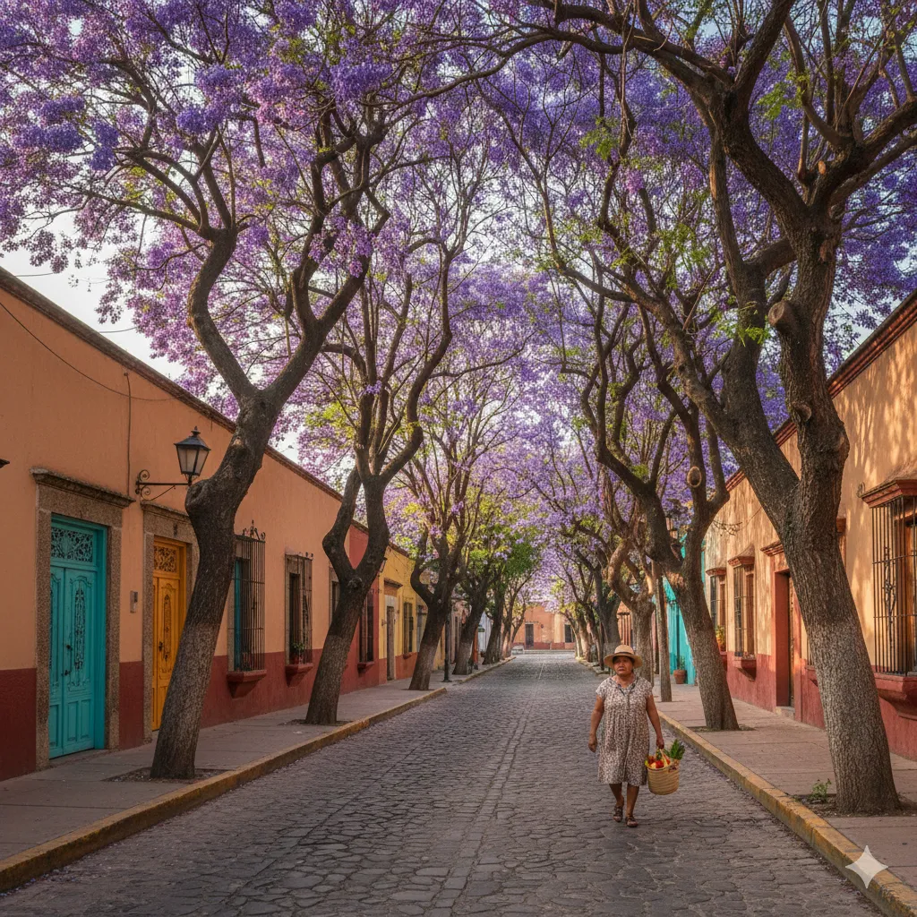 Tree-lined street in San Antonio